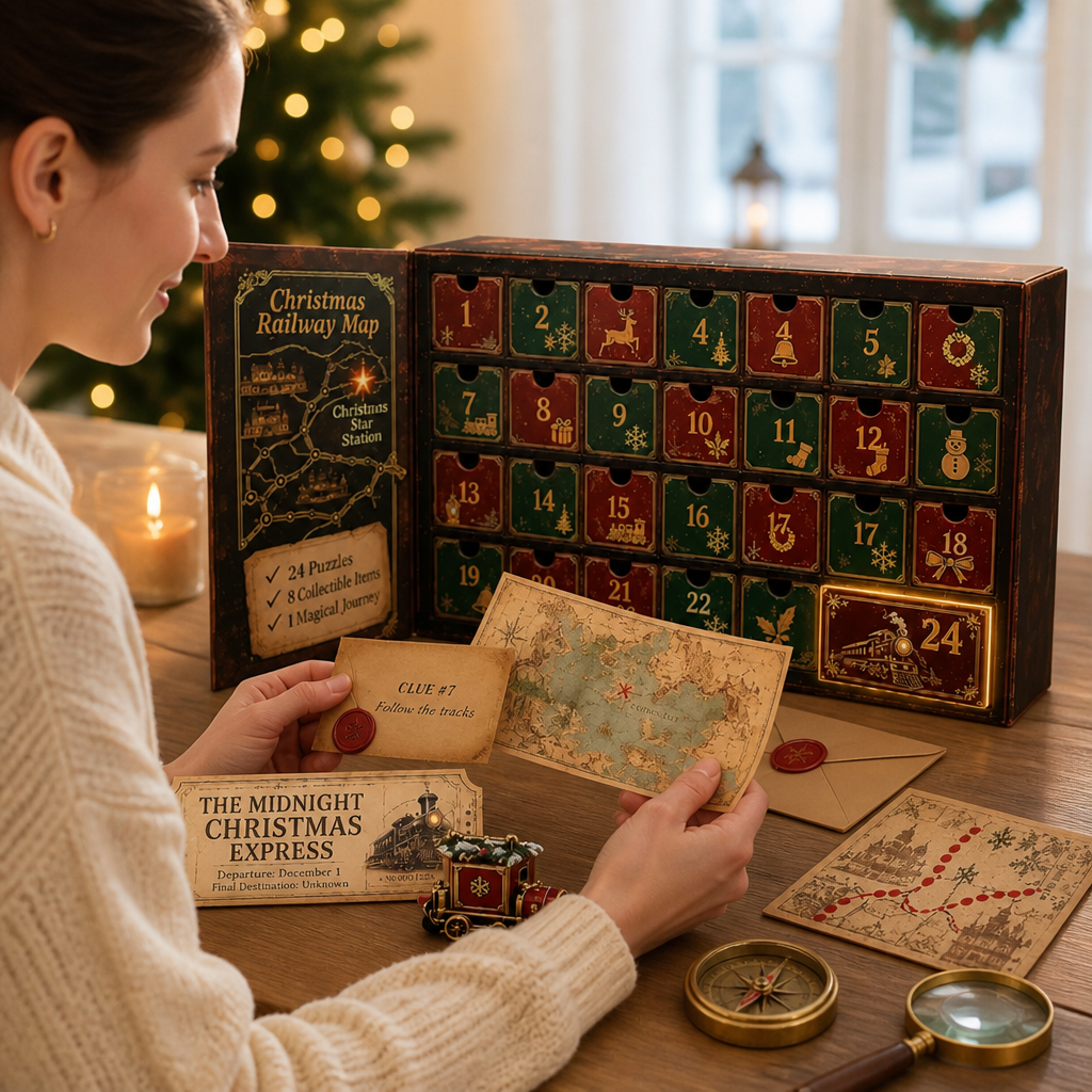 24-Day Escape Room Puzzle Advent Calendar with 6 Mystery Themes 3