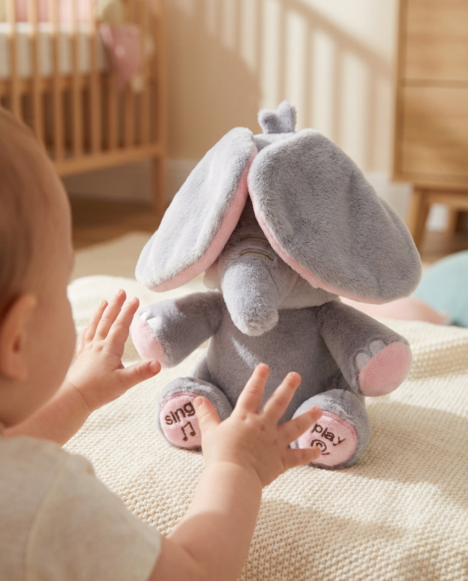 PeekaBuddy – The Giggle Elephant Interactive Peekaboo Plush 3