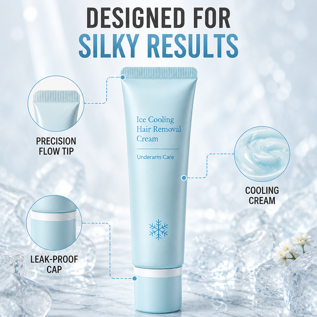 Ice Sensation Hair Removal Cream for Underarms and Bikini Area with Rose and Lavender 3