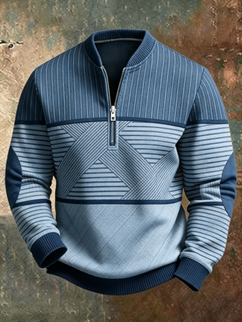 Stylish Men's Sweater with Half-Zip 3