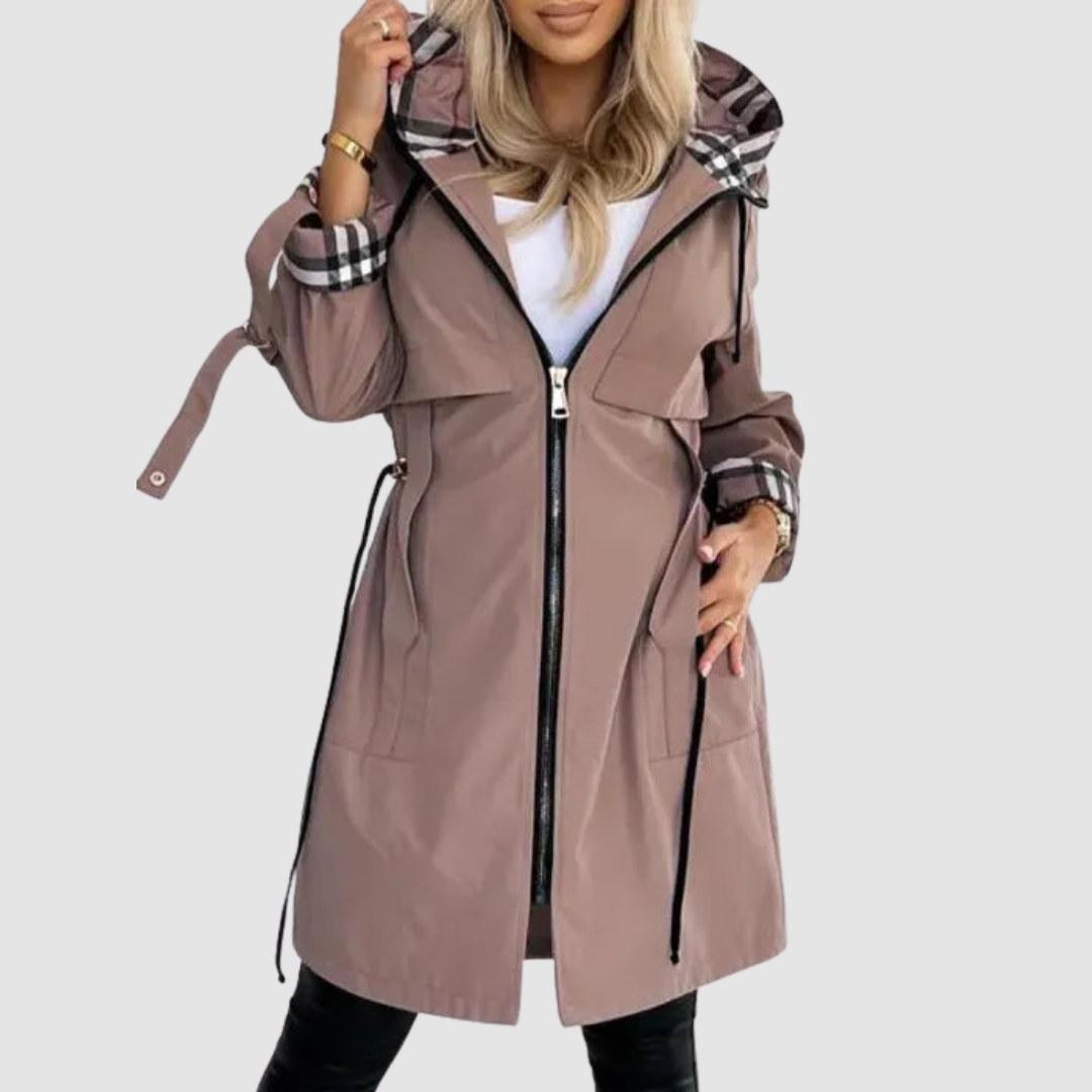 Waterproof Zip-Up Coat with Hood 1