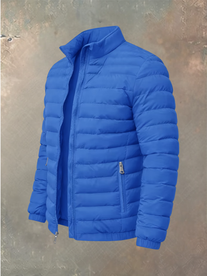 Men's Sporty Puffer Jacket with Stand-Up Collar 1