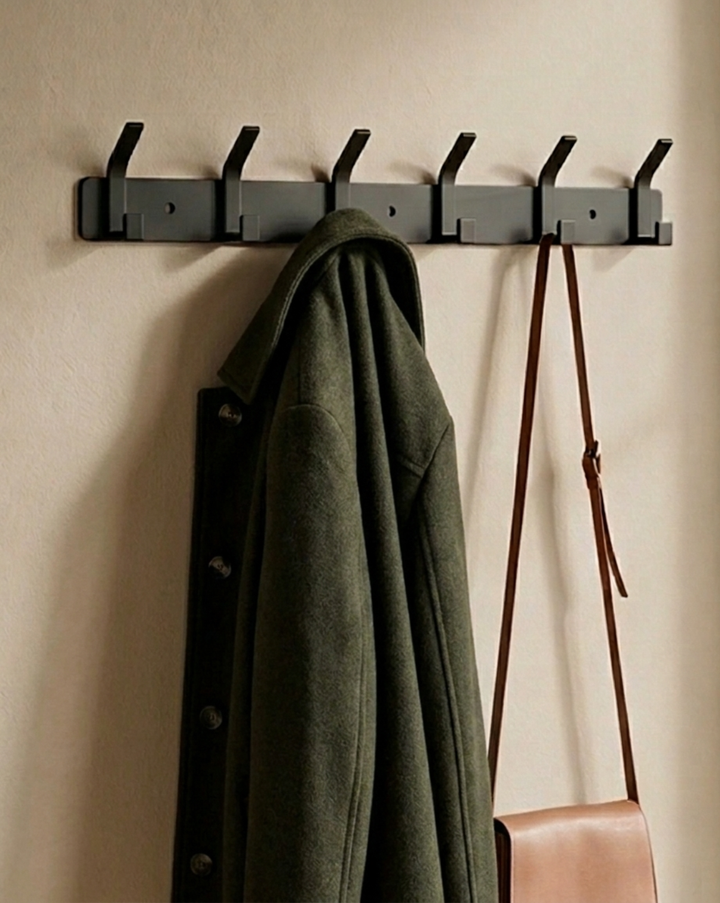 Aluminum Wall Hooks – 3, 4, 5 or 6 Hooks | Bathroom Towel Rack 7