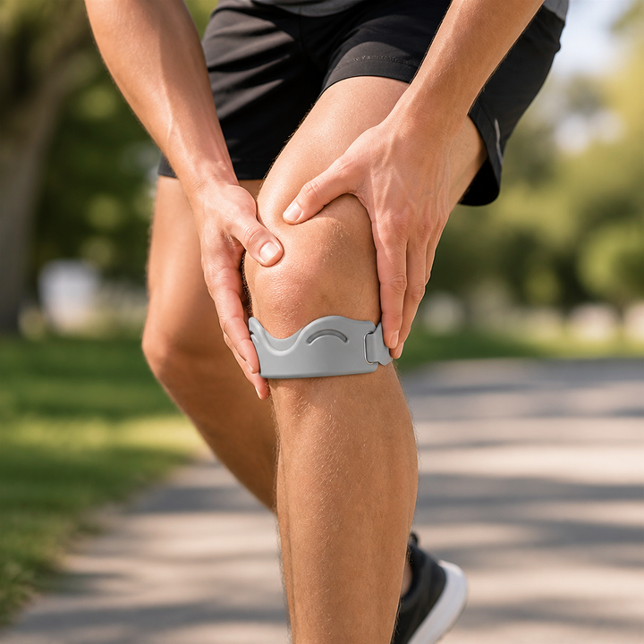 Adjustable Knee Support Strap with Silicone Pad and Dual Buckles, Breathable 6