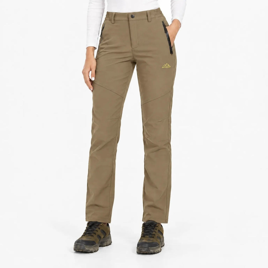Women's Lined Thermal Softshell Pants with Fleece, Water-Repellent 10