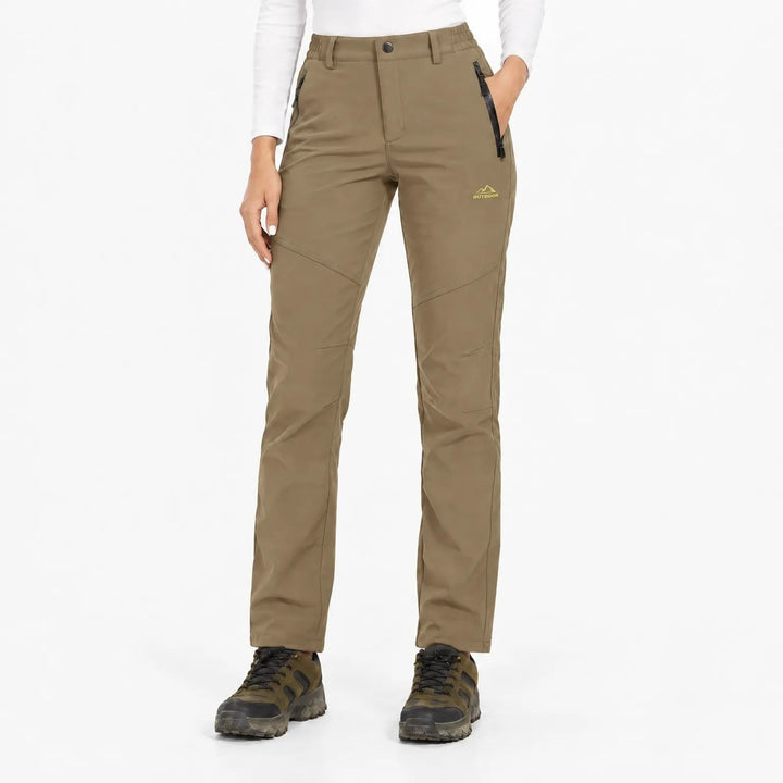 Women's Lined Thermal Softshell Pants with Fleece, Water-Repellent 10