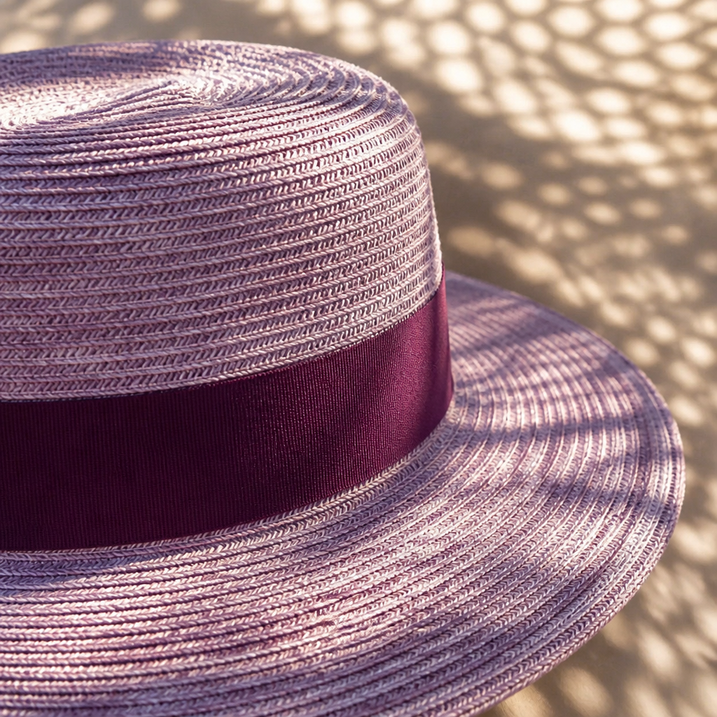 Woven Boater Hat with Flat Wide Brim – Wovena