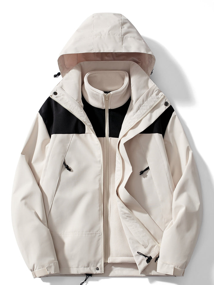 Women's 3-in-1 Waterproof Windproof Outdoor Jacket with Removable Fleece Liner 5