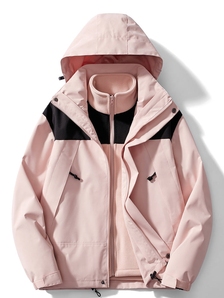 Women's 3-in-1 Waterproof Windproof Outdoor Jacket with Removable Fleece Liner 6