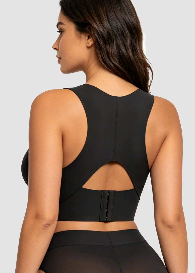 Wireless Seamless Support Bra with Wide Straps and Breathable Stretch Fabric 16
