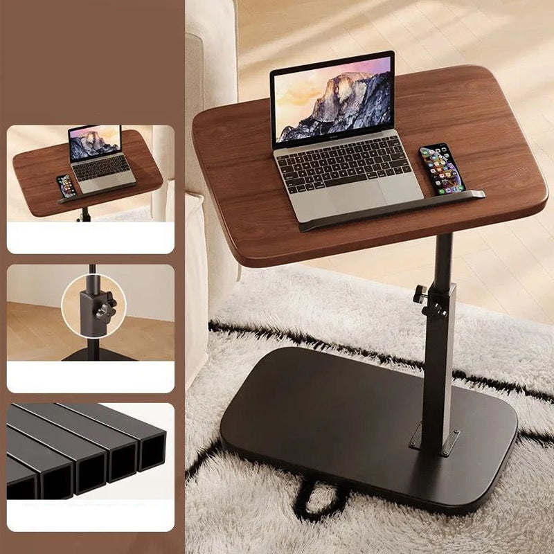 Height-Adjustable Rolling Laptop Desk with 360° Swivel Top, 45–80 cm, 30 kg Capacity 3