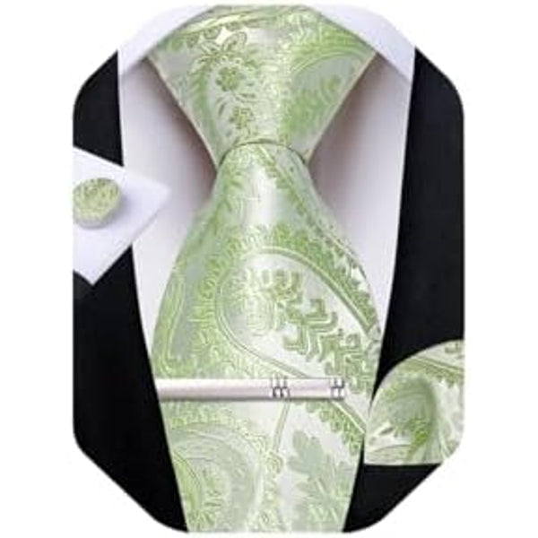 Men's Paisley Formal Tie Set - Refined Wedding & Event Accessories 53