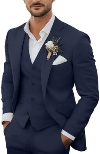 Men's Lightweight Linen 3-Piece Suit - Tailored Summer Set for Weddings 1