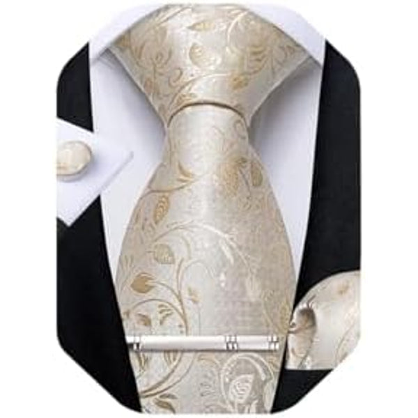 Men's Paisley Formal Tie Set - Refined Wedding & Event Accessories 21