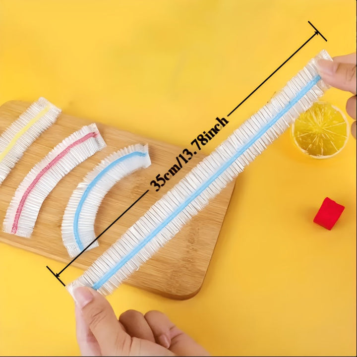 1000 Elastic Disposable Food Cover Caps, PE Bowl & Plate Covers 35 cm 5