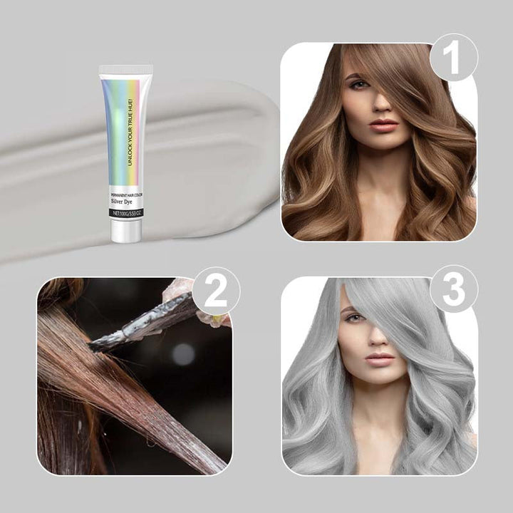 Plant-Based Silver Hair Color Cream, Ammonia-Free, Nourishing, Even Coverage 5