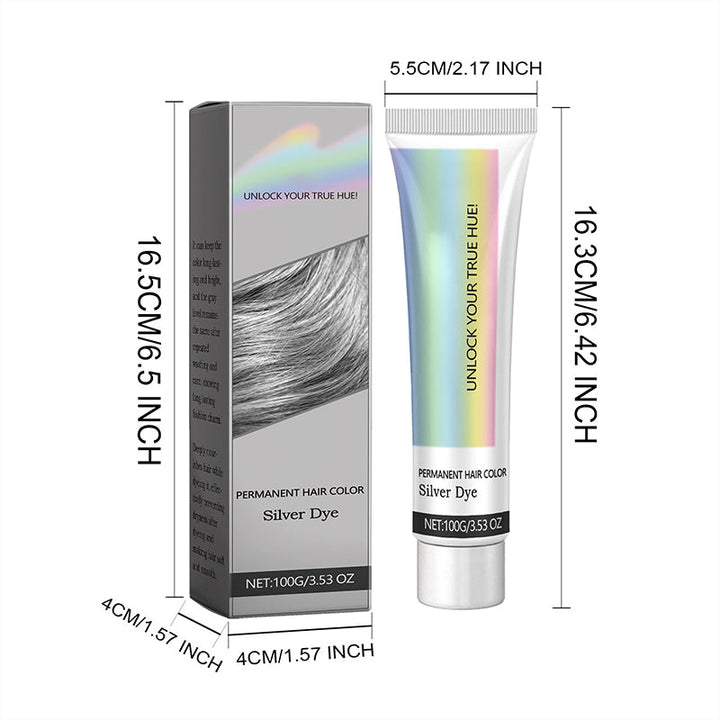 Plant-Based Silver Hair Color Cream, Ammonia-Free, Nourishing, Even Coverage 8