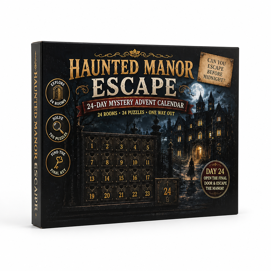 24-Day Escape Room Puzzle Advent Calendar with 6 Mystery Themes 9