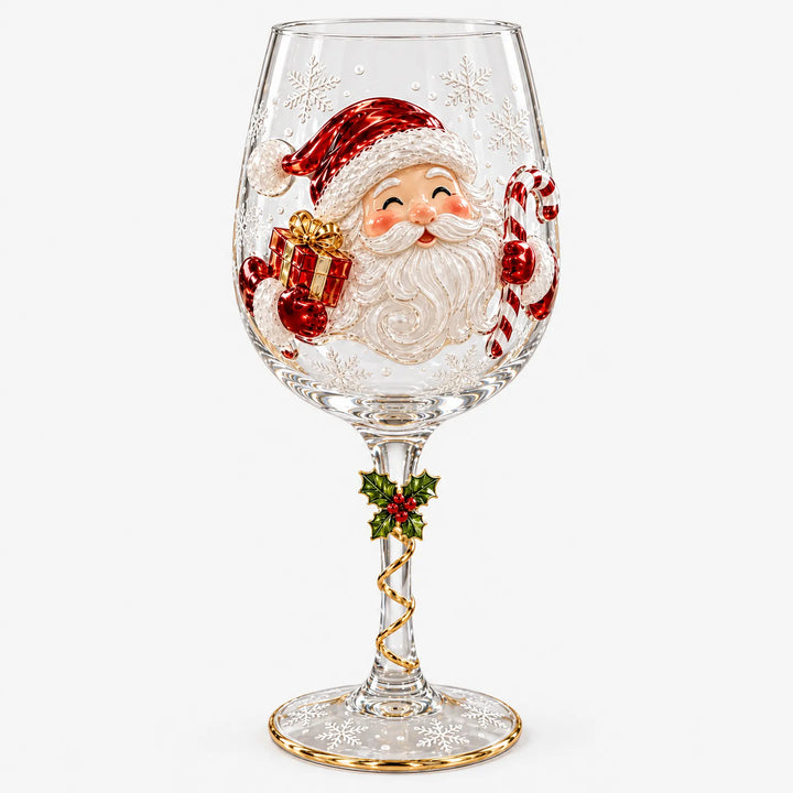 3D Christmas Glassware, Holiday Table Decor Accents
