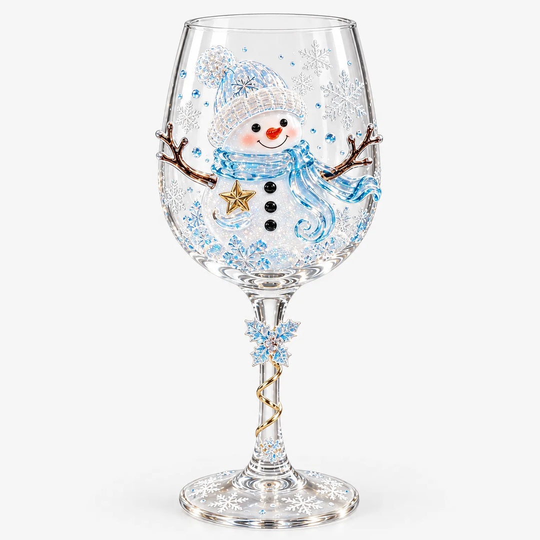 3D Christmas Glassware, Holiday Table Decor Accents