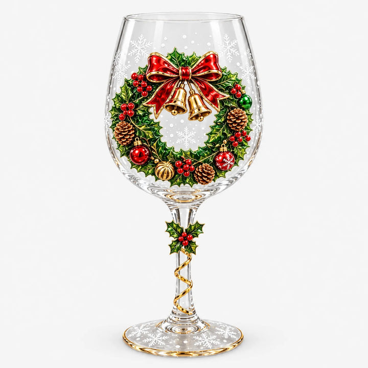 3D Christmas Glassware, Holiday Table Decor Accents