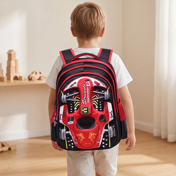 3D Race Car Kids Backpack - Veloxis