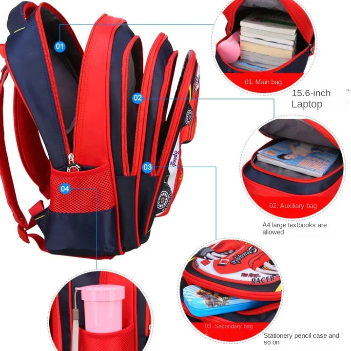 3D Race Car Kids Backpack - Veloxis
