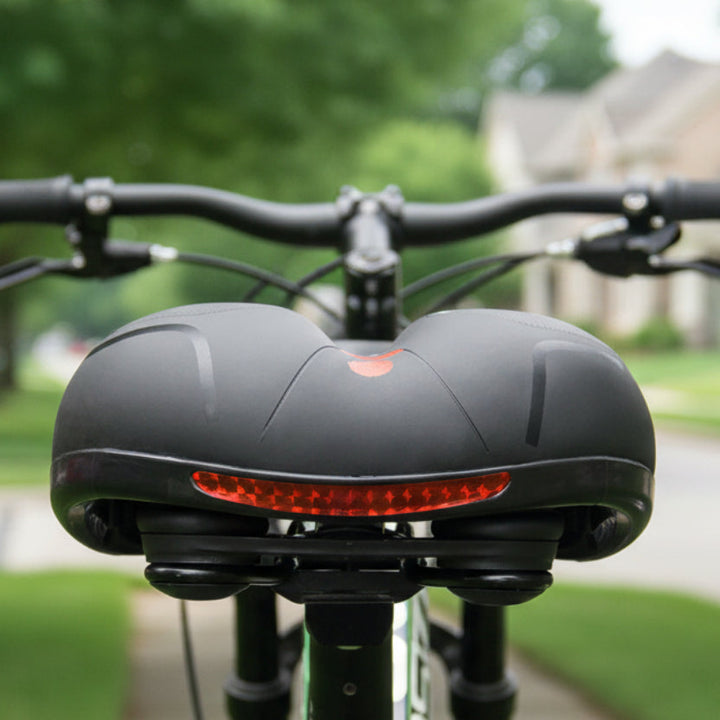 Ergonomic Comfort Bike Seat with Cutout - 2 in Thick Foam, Waterproof PU Leather 2