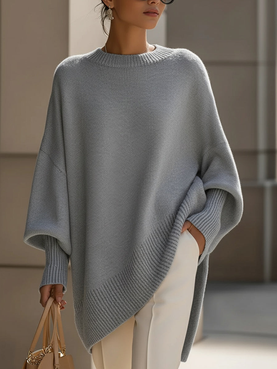 Knit Poncho with Soft Draped Fit, 7 Colors 10