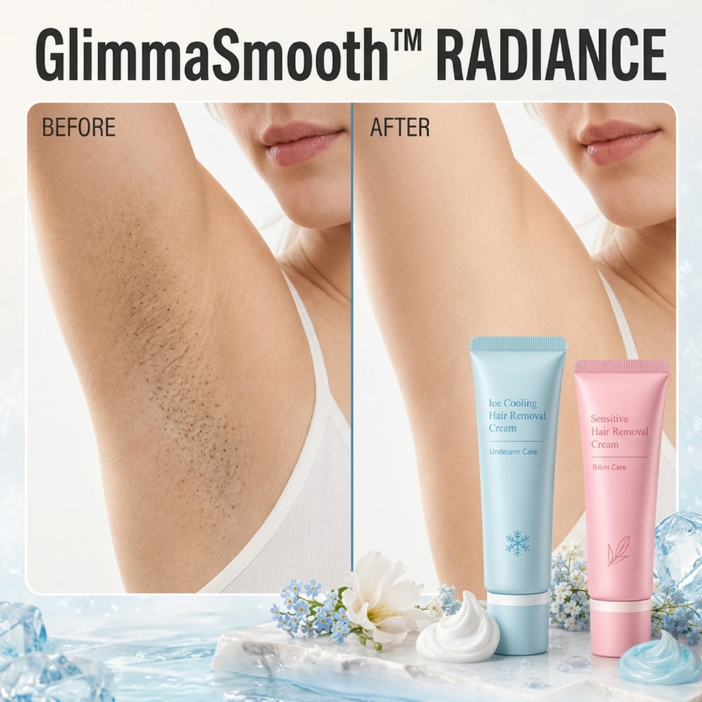 Ice Sensation Hair Removal Cream for Underarms and Bikini Area with Rose and Lavender 4