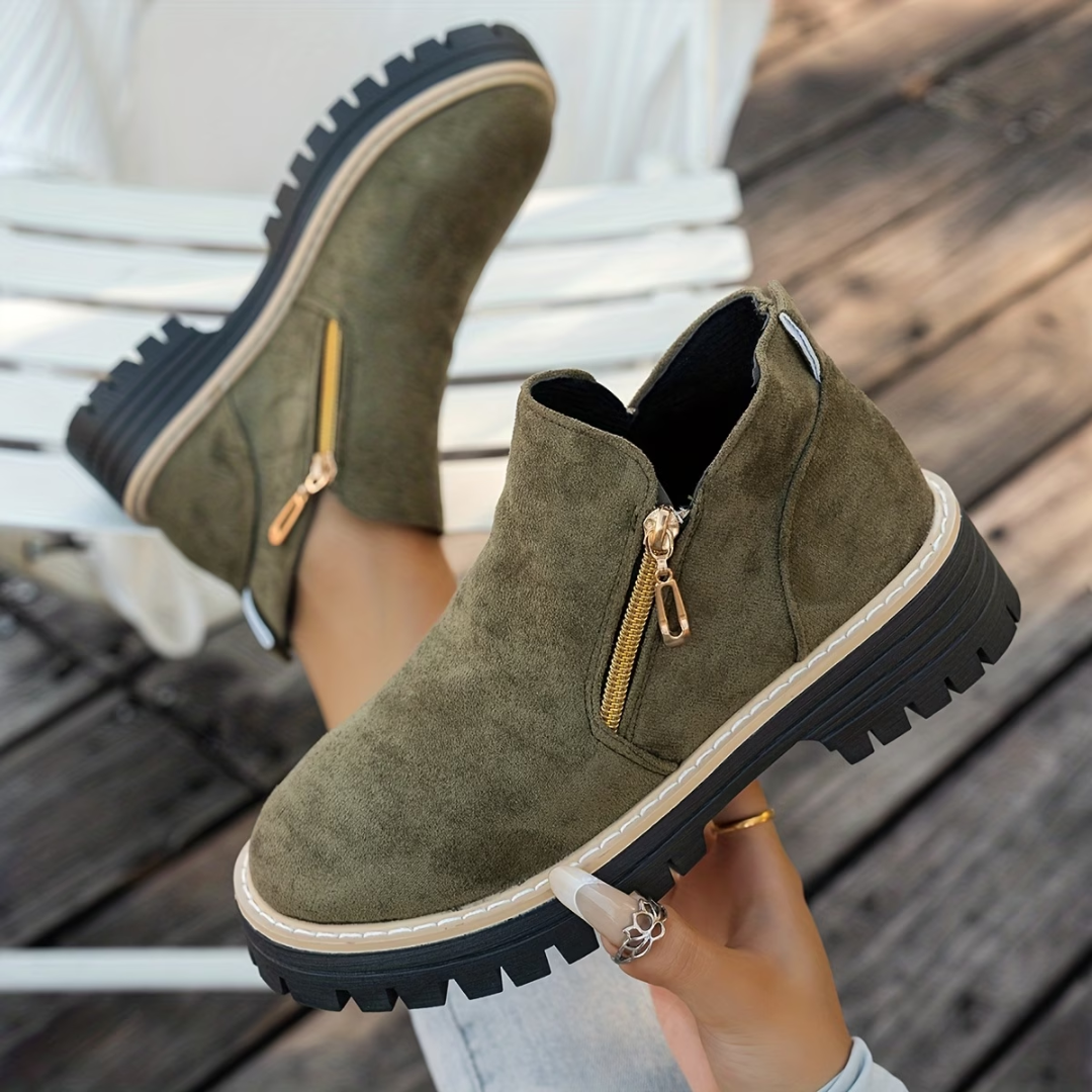 Stylish Ankle Boots with Double Zipper Detail 3