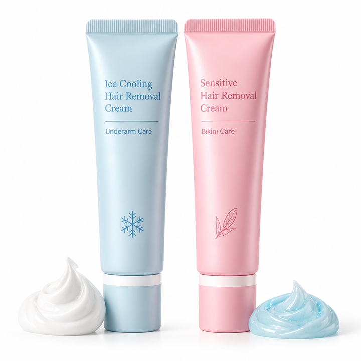Dual-Action Hair Removal Cream for Sensitive Areas with Niacinamide and Cooling Ice Sensation 4