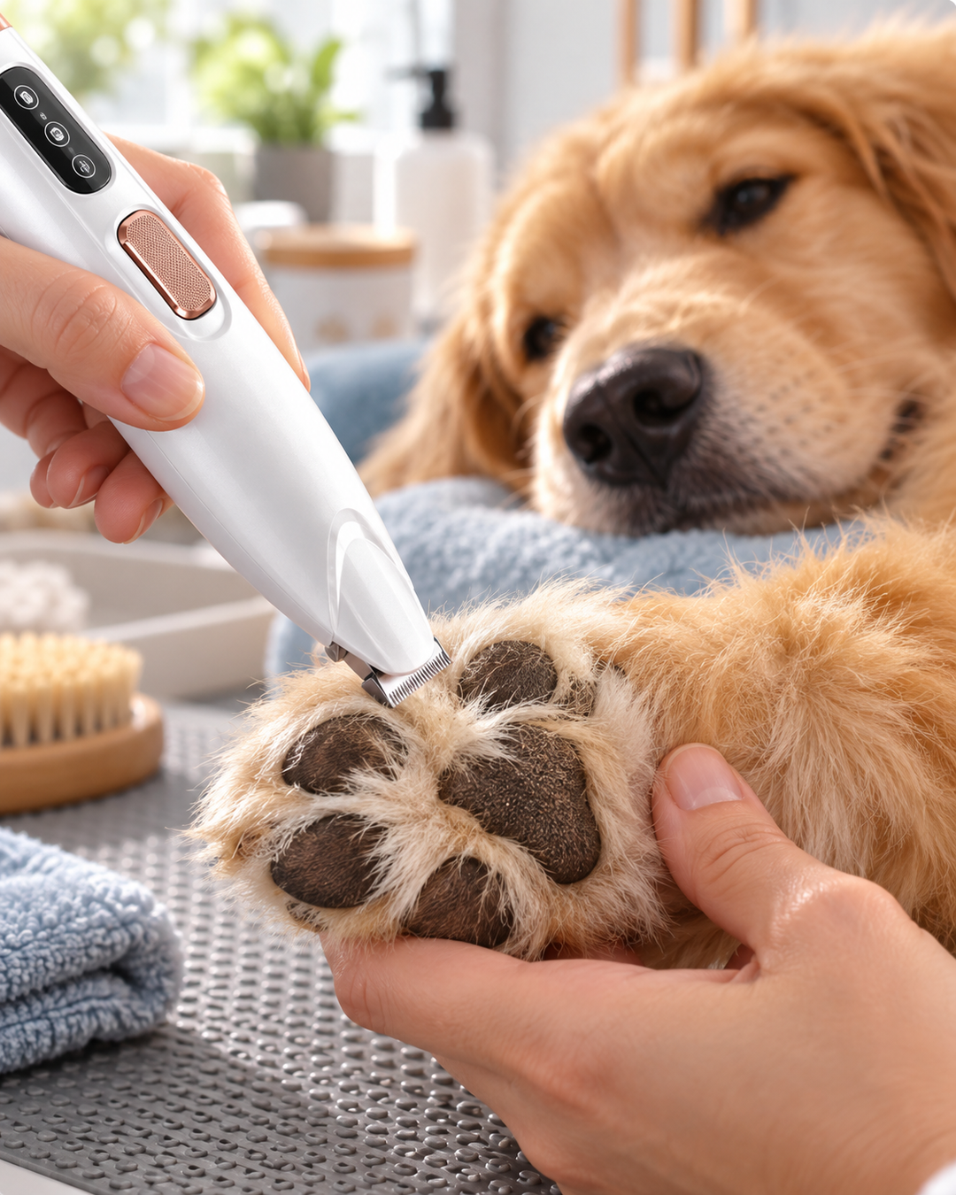 Cordless Pet Grooming Trimmer, Quiet Rechargeable with LED Light 3