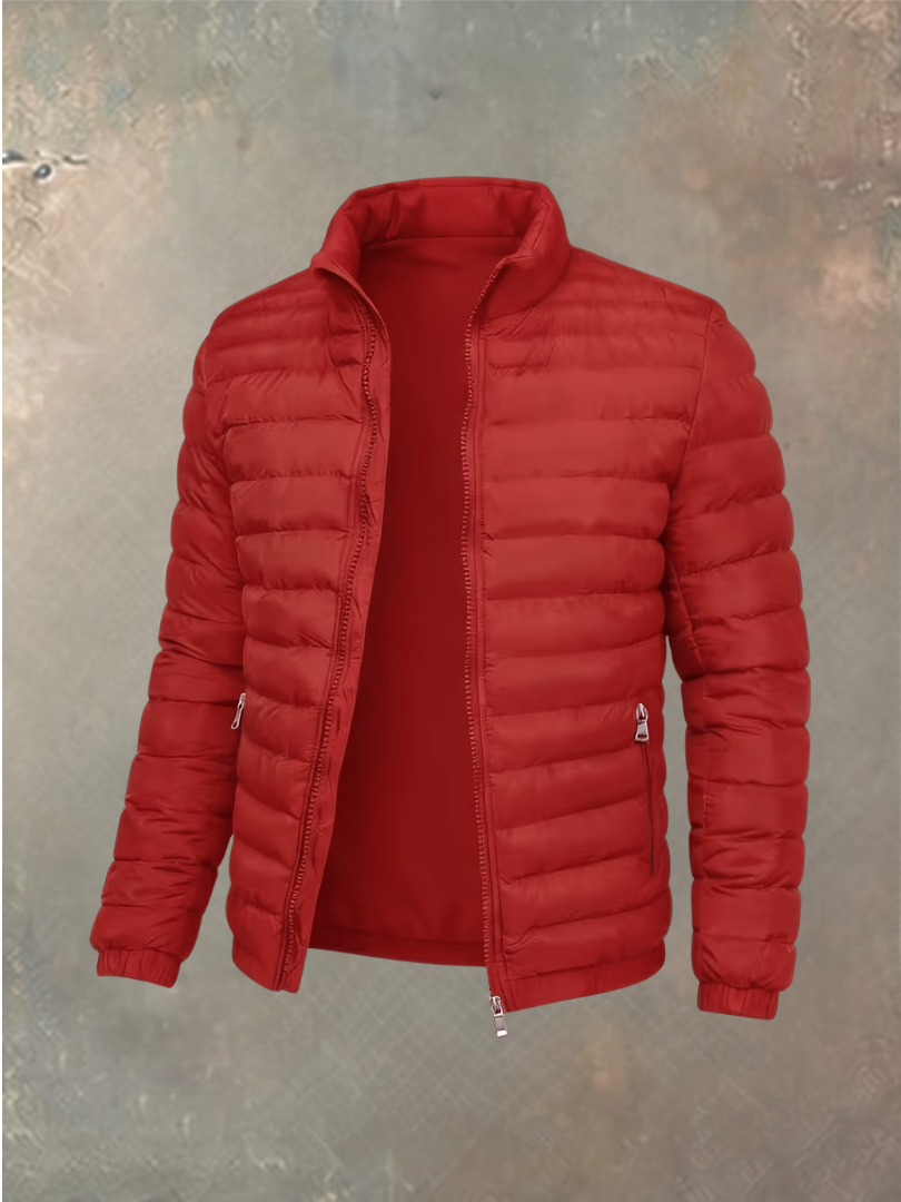 Men's Sporty Puffer Jacket with Stand-Up Collar 3
