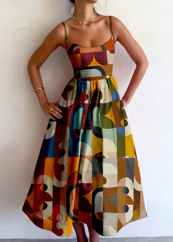 Modern Muse Geometric Print Midi Dress 1
