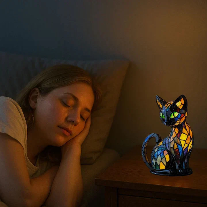 Handcrafted Glowing Cat Lamp for Cozy Ambient Lighting and Gifts 5