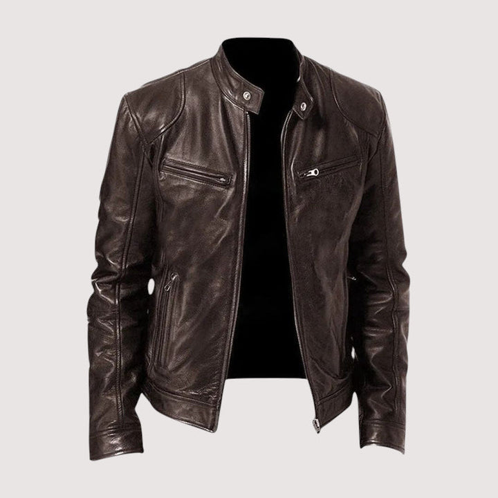 Men's Classic Leather Jacket in a Sleek, Modern Biker Style 6