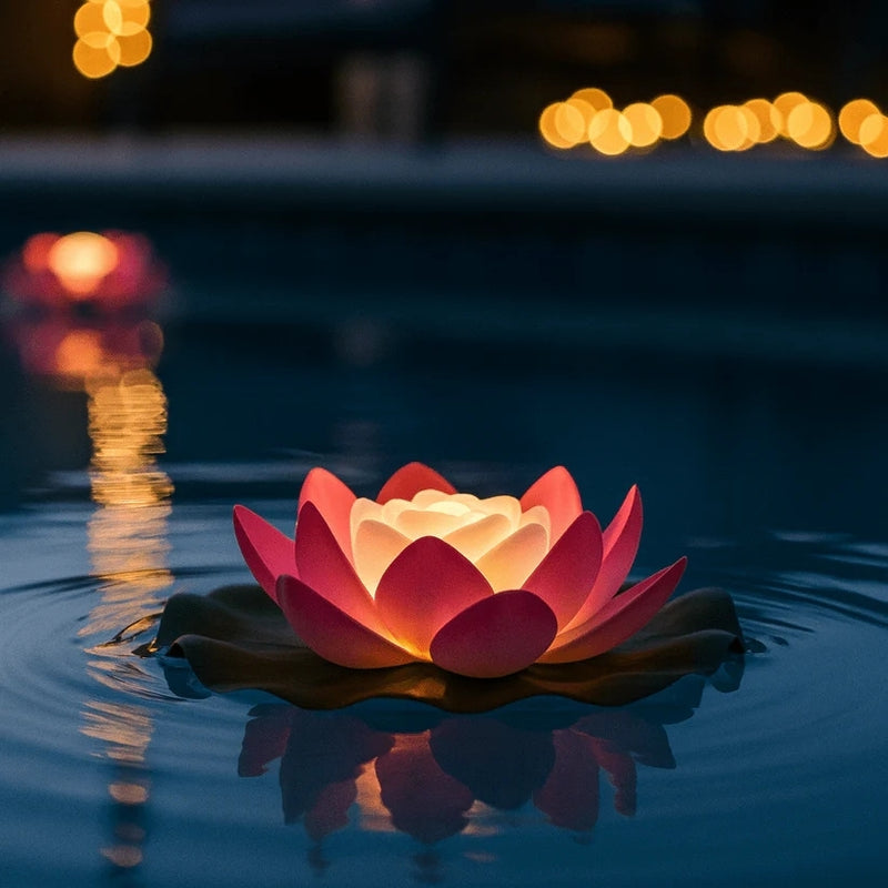 Floating LED Pond Light, Battery Powered, Waterproof, Color Options 9