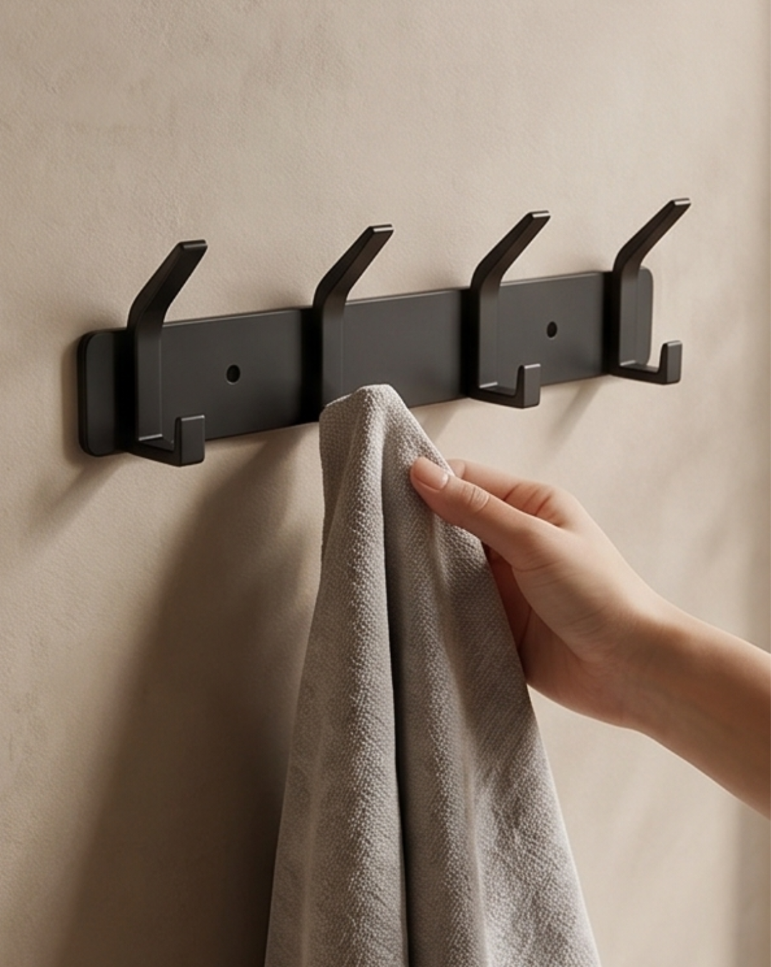 Aluminum Wall Hooks – 3, 4, 5 or 6 Hooks | Bathroom Towel Rack 1