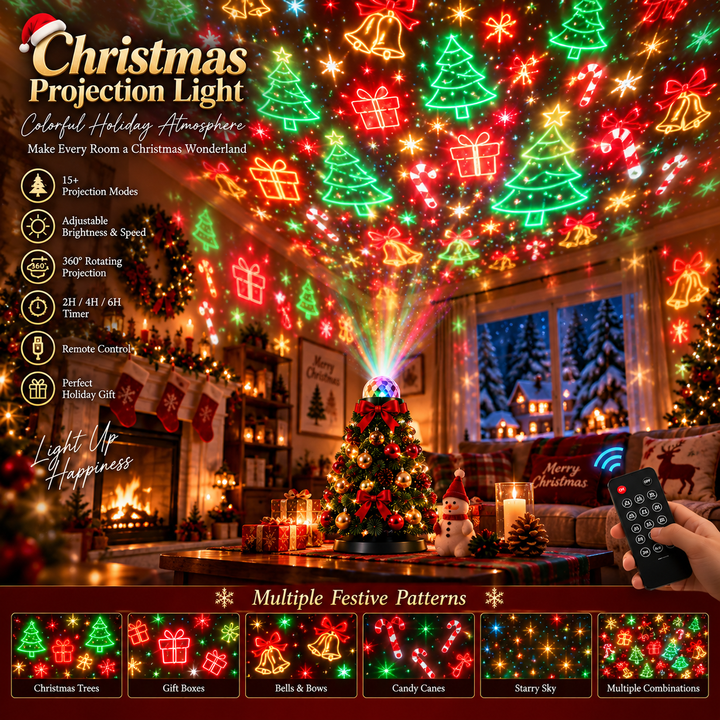 LED Christmas Light Projector with 15+ Holiday Designs and Remote 3