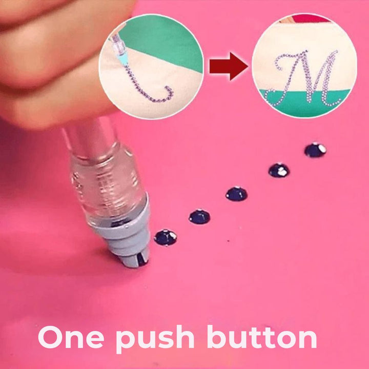 Rhinestone Applicator Pen for Crafts and Nail Art, Holds 70 Gems 3