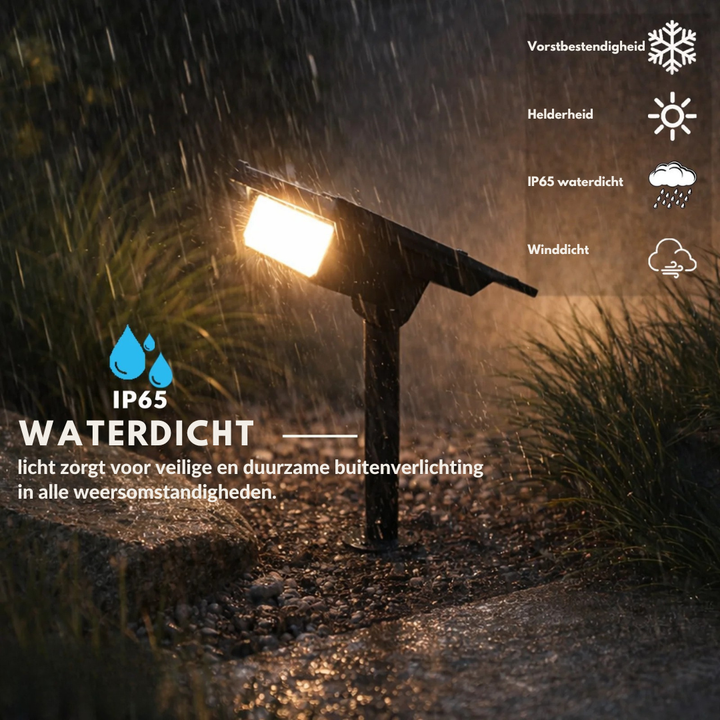 Solar Garden Spotlight with Adjustable Head, 3 Brightness Levels, IP65 Waterproof 2
