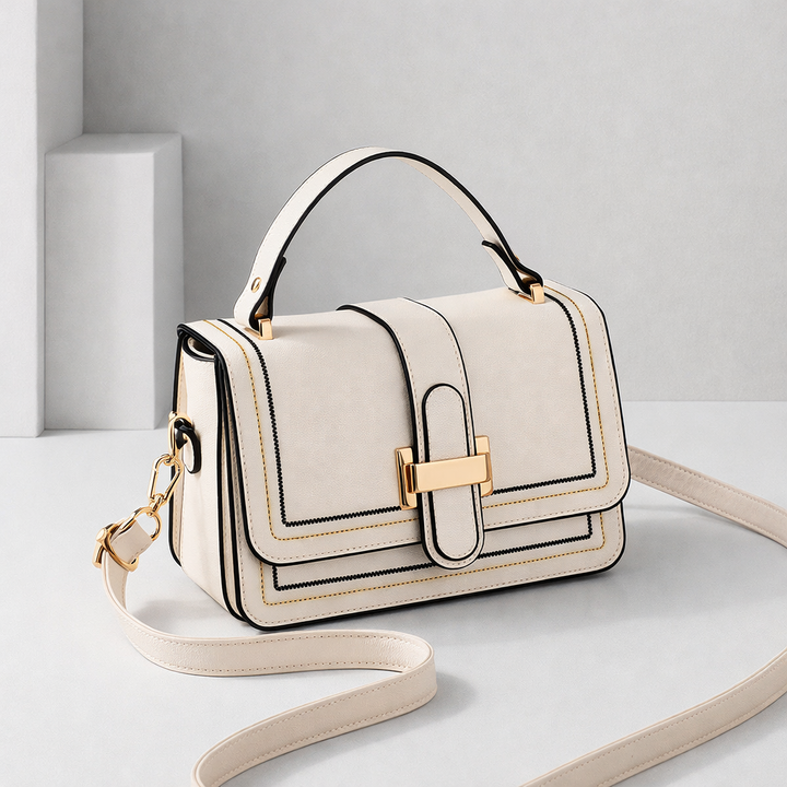 Structured Leather Shoulder Bag with Refined Silhouette 1