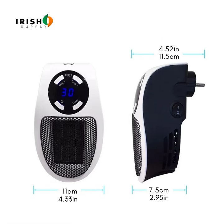 Compact Ceramic Space Heater with Remote, Quiet and Energy Efficient 9