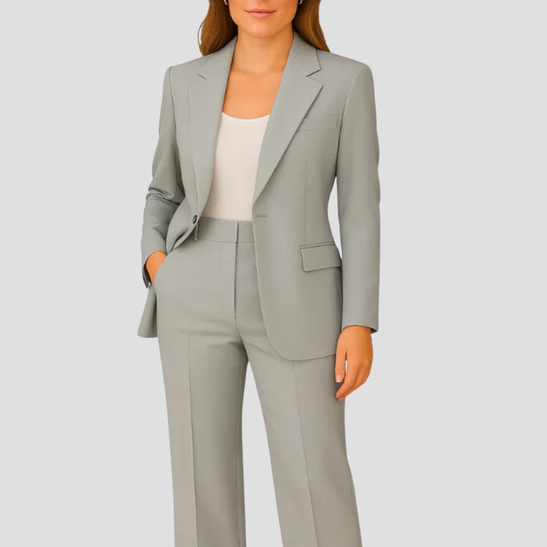 Women's Two-Piece Suit with Long Blazer and Matching Pants 4