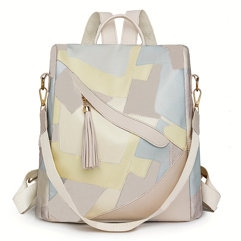 Checkered Anti-Theft Backpack with Multiple Pockets 10