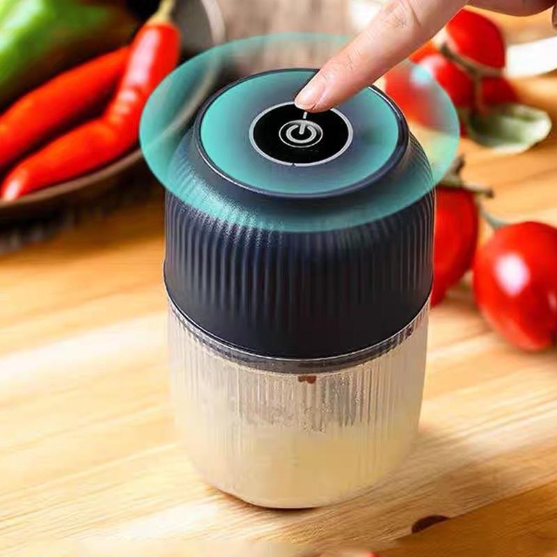 USB Rechargeable Mini Food Chopper with 4 Stainless Steel Blades, 300ml Bowl 2