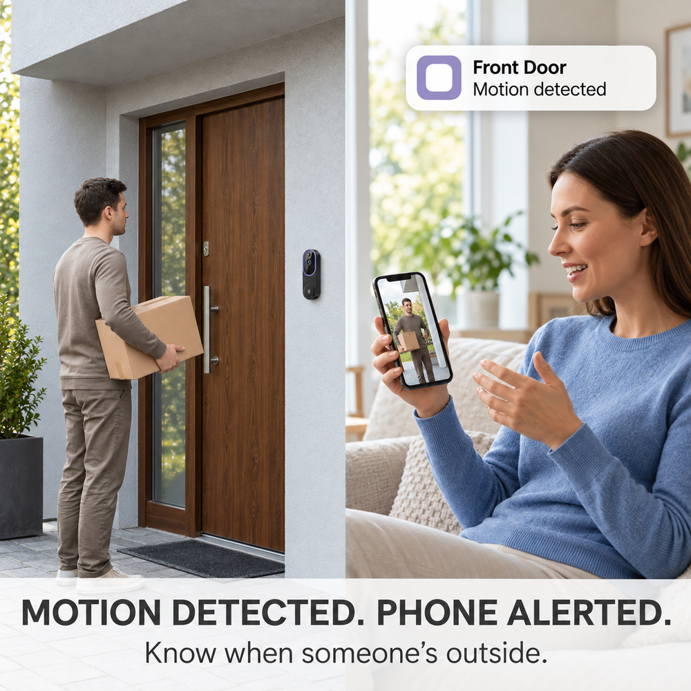 Smart Doorbell Camera with Two-Way Audio, Night Vision and Free Cloud Storage 2