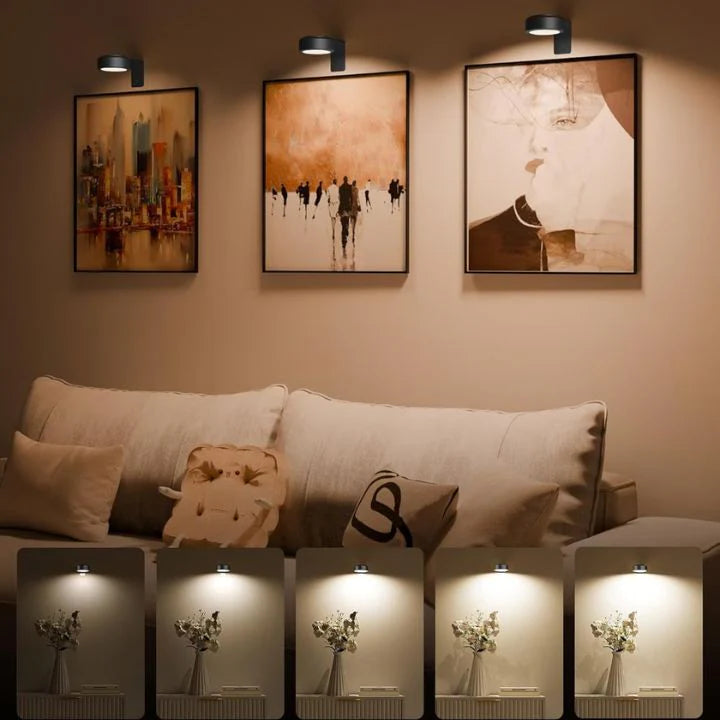 Magnetic Picture Light with 13 Color Modes, Rechargeable and Wireless, Touch and Remote Control 4