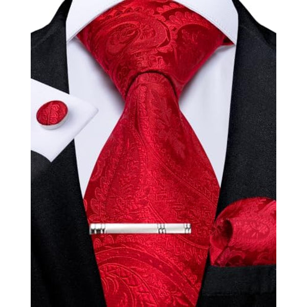 Men's Paisley Formal Tie Set - Refined Wedding & Event Accessories 63